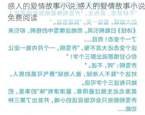 感人的爱情故事小说,感人的爱情故事小说免费阅读-第2张图片-星梦范文网