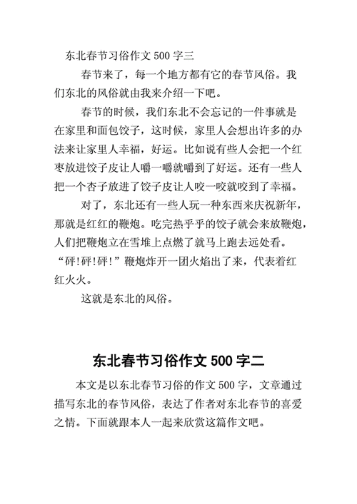 东北的风俗习惯,东北的风俗作文500字左右-第3张图片-星梦范文网