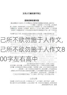 己所不欲勿施于人作文,己所不欲勿施于人作文800字左右高中-第3张图片-星梦范文网