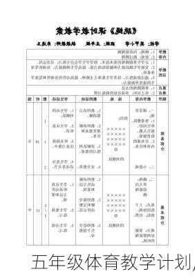 五年级体育教学计划,-第2张图片-星梦范文网