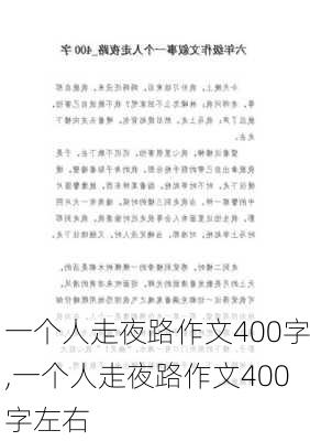 一个人走夜路作文400字,一个人走夜路作文400字左右-第2张图片-星梦范文网