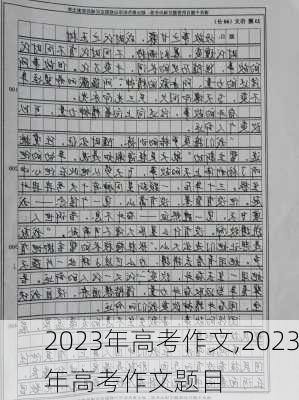 2023年高考作文,2023年高考作文题目-第2张图片-星梦范文网