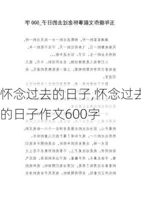 怀念过去的日子,怀念过去的日子作文600字-第3张图片-星梦范文网