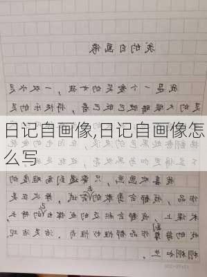 日记自画像,日记自画像怎么写-第3张图片-星梦范文网