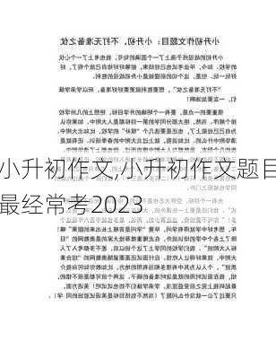 小升初作文,小升初作文题目最经常考2023-第2张图片-星梦范文网