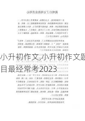 小升初作文,小升初作文题目最经常考2023-第1张图片-星梦范文网