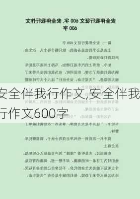 安全伴我行作文,安全伴我行作文600字-第2张图片-星梦范文网