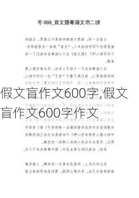 假文盲作文600字,假文盲作文600字作文-第3张图片-星梦范文网