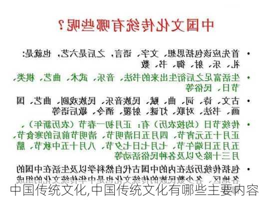 中国传统文化,中国传统文化有哪些主要内容