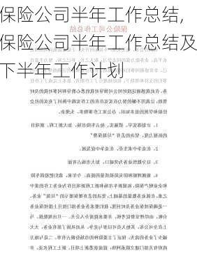 保险公司半年工作总结,保险公司半年工作总结及下半年工作计划