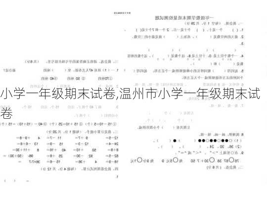 小学一年级期末试卷,温州市小学一年级期末试卷-第1张图片-星梦范文网