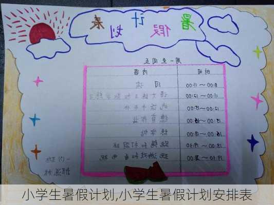 小学生暑假计划,小学生暑假计划安排表-第3张图片-星梦范文网