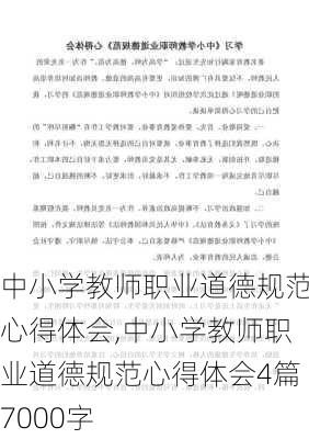 中小学教师职业道德规范心得体会,中小学教师职业道德规范心得体会4篇7000字-第2张图片-星梦范文网