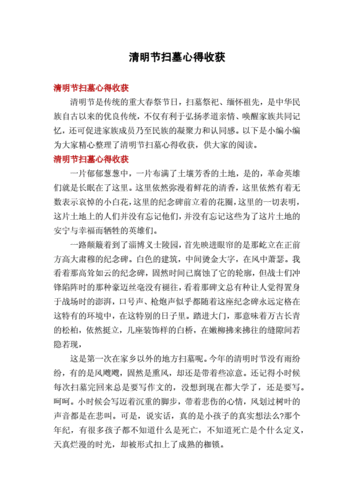 清明扫墓,清明扫墓心得体会