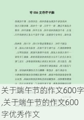 关于端午节的作文600字,关于端午节的作文600字优秀作文-第2张图片-星梦范文网