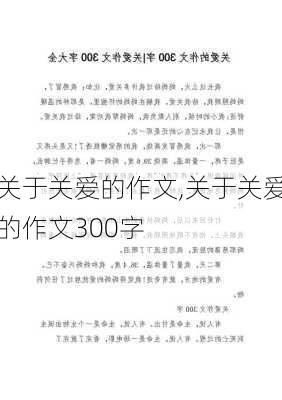 关于关爱的作文,关于关爱的作文300字-第3张图片-星梦范文网