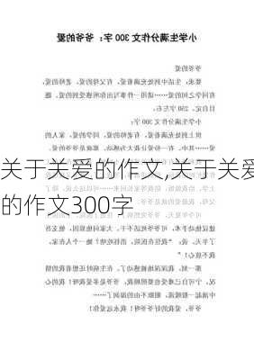 关于关爱的作文,关于关爱的作文300字-第2张图片-星梦范文网