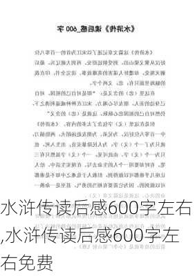 水浒传读后感600字左右,水浒传读后感600字左右免费-第2张图片-星梦范文网