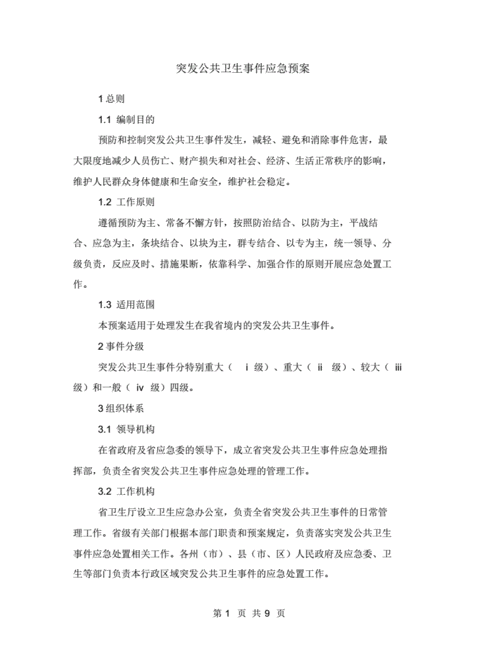 突发公共卫生事件应急预案,突发公共卫生事件应急预案内容-第2张图片-星梦范文网