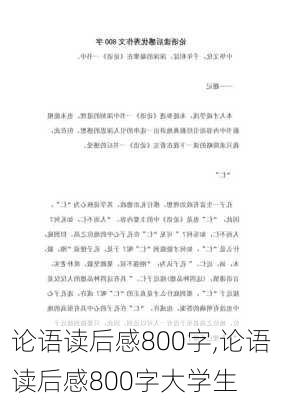 论语读后感800字,论语读后感800字大学生-第3张图片-星梦范文网