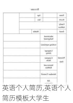 英语个人简历,英语个人简历模板大学生-第2张图片-星梦范文网