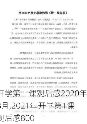 开学第一课观后感2020年8月,2021年开学第1课观后感800-第3张图片-星梦范文网