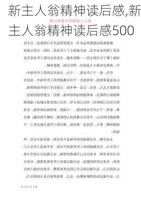 新主人翁精神读后感,新主人翁精神读后感500