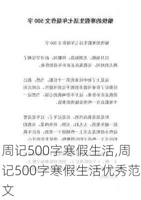 周记500字寒假生活,周记500字寒假生活优秀范文-第1张图片-星梦范文网