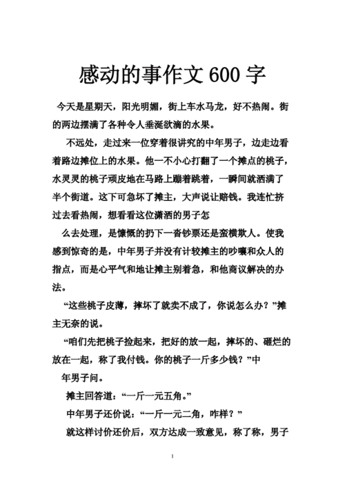 感动的一件事,感动的一件事作文600字-第3张图片-星梦范文网