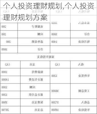 个人投资理财规划,个人投资理财规划方案-第2张图片-星梦范文网