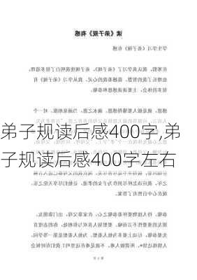 弟子规读后感400字,弟子规读后感400字左右-第1张图片-星梦范文网