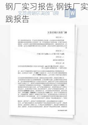 钢厂实习报告,钢铁厂实践报告-第2张图片-星梦范文网