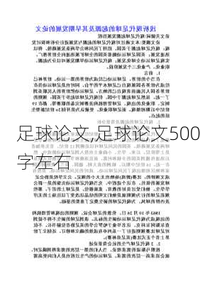 足球论文,足球论文500字左右-第1张图片-星梦范文网