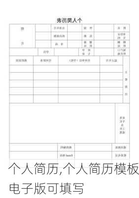 个人简历,个人简历模板电子版可填写-第2张图片-星梦范文网