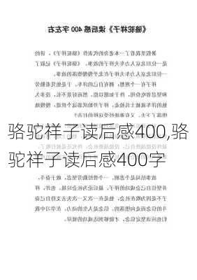 骆驼祥子读后感400,骆驼祥子读后感400字-第1张图片-星梦范文网