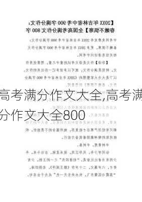 高考满分作文大全,高考满分作文大全800-第1张图片-星梦范文网