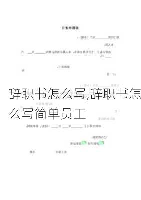 辞职书怎么写,辞职书怎么写简单员工-第1张图片-星梦范文网