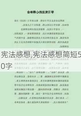 宪法感想,宪法感想简短50字