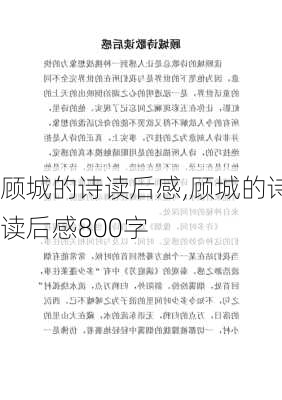 顾城的诗读后感,顾城的诗读后感800字-第2张图片-星梦范文网