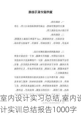 室内设计实习总结,室内设计实训总结报告1000字-第3张图片-星梦范文网