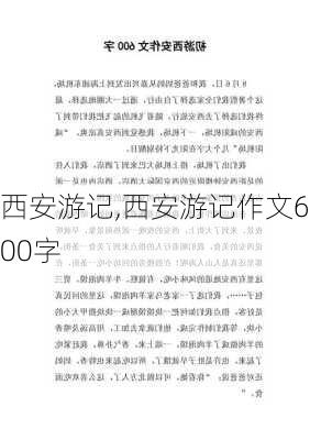 西安游记,西安游记作文600字-第2张图片-星梦范文网