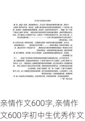 亲情作文600字,亲情作文600字初中生优秀作文-第2张图片-星梦范文网