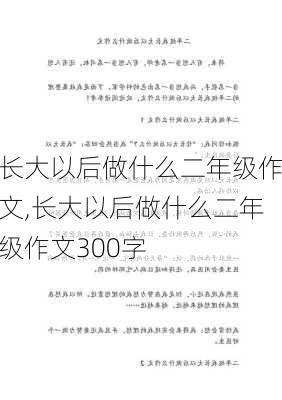 长大以后做什么二年级作文,长大以后做什么二年级作文300字-第1张图片-星梦范文网