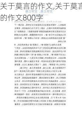 关于莫言的作文,关于莫言的作文800字-第3张图片-星梦范文网