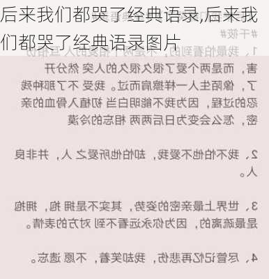 后来我们都哭了经典语录,后来我们都哭了经典语录图片-第3张图片-星梦范文网