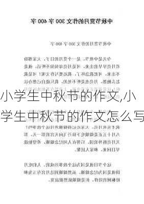 小学生中秋节的作文,小学生中秋节的作文怎么写-第3张图片-星梦范文网