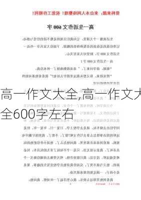 高一作文大全,高一作文大全600字左右-第3张图片-星梦范文网