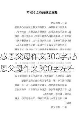 感恩父母作文300字,感恩父母作文300字左右