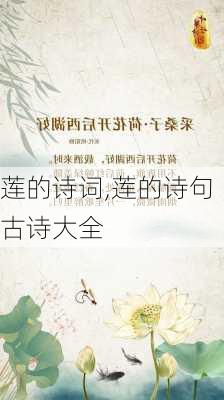 莲的诗词,莲的诗句古诗大全-第2张图片-星梦范文网