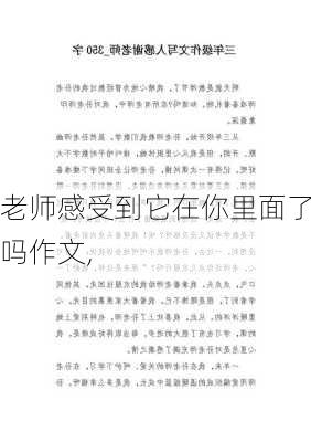 老师感受到它在你里面了吗作文,-第2张图片-星梦范文网